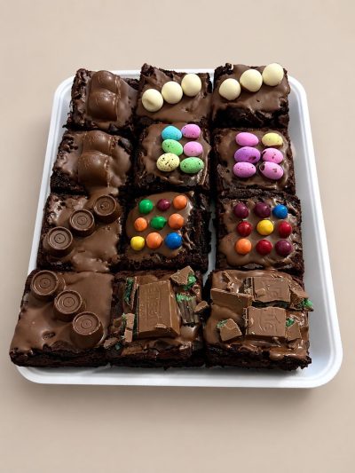 Tray of 12 Brownies with Toppings